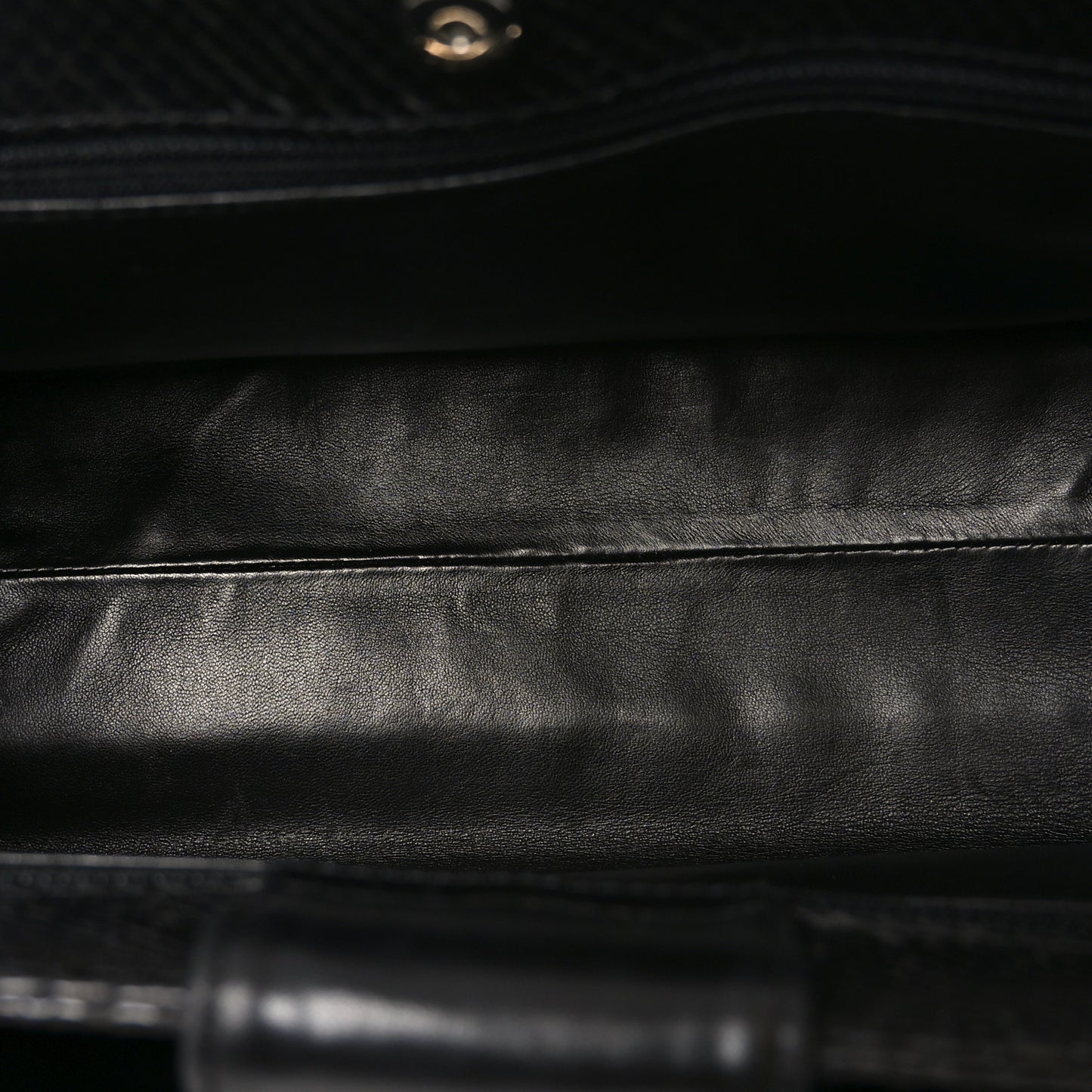 Snakeskin Executive Cerf Shopper Tote Black