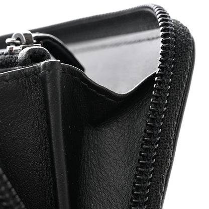 Chanel Caviar Quilted Boy Small Zip Around Wallet Black 11 of 12
