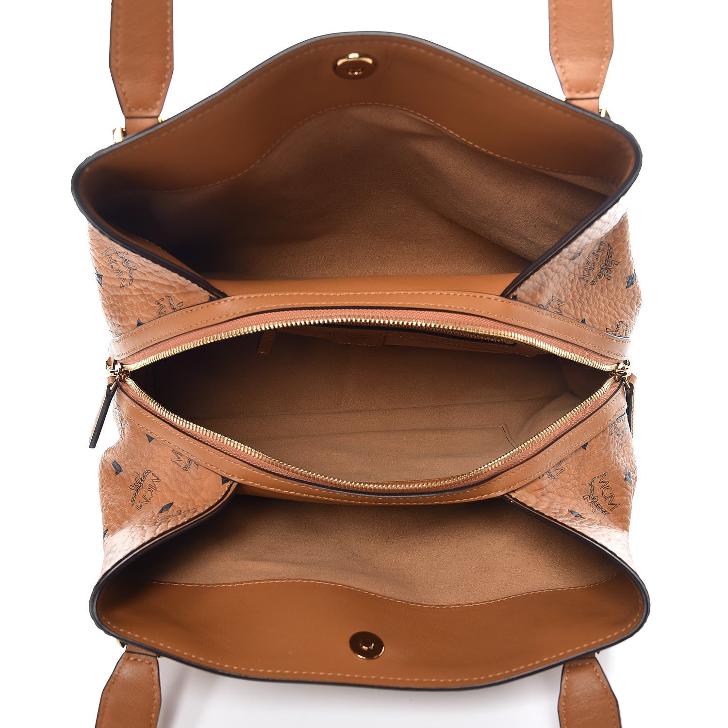 MCM Visetos Large Hobo Cognac 5 of 10