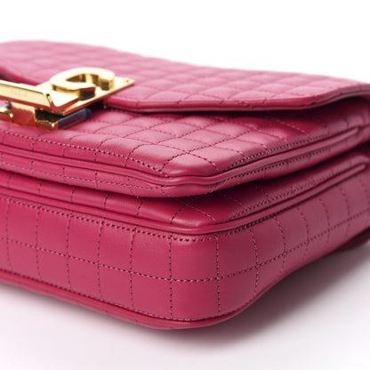 Celine Calfskin Quilted Medium C Bag Pink 7 of 10