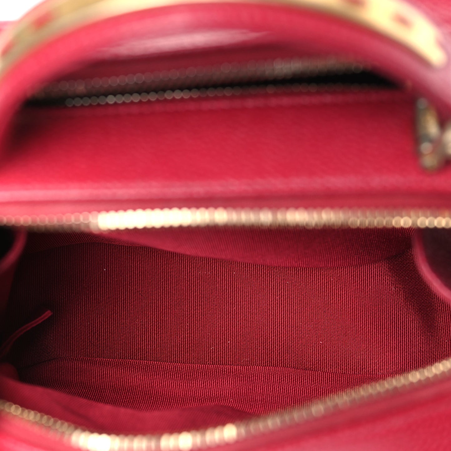 Caviar Quilted Mini Carry Around Bowling Bag Red
