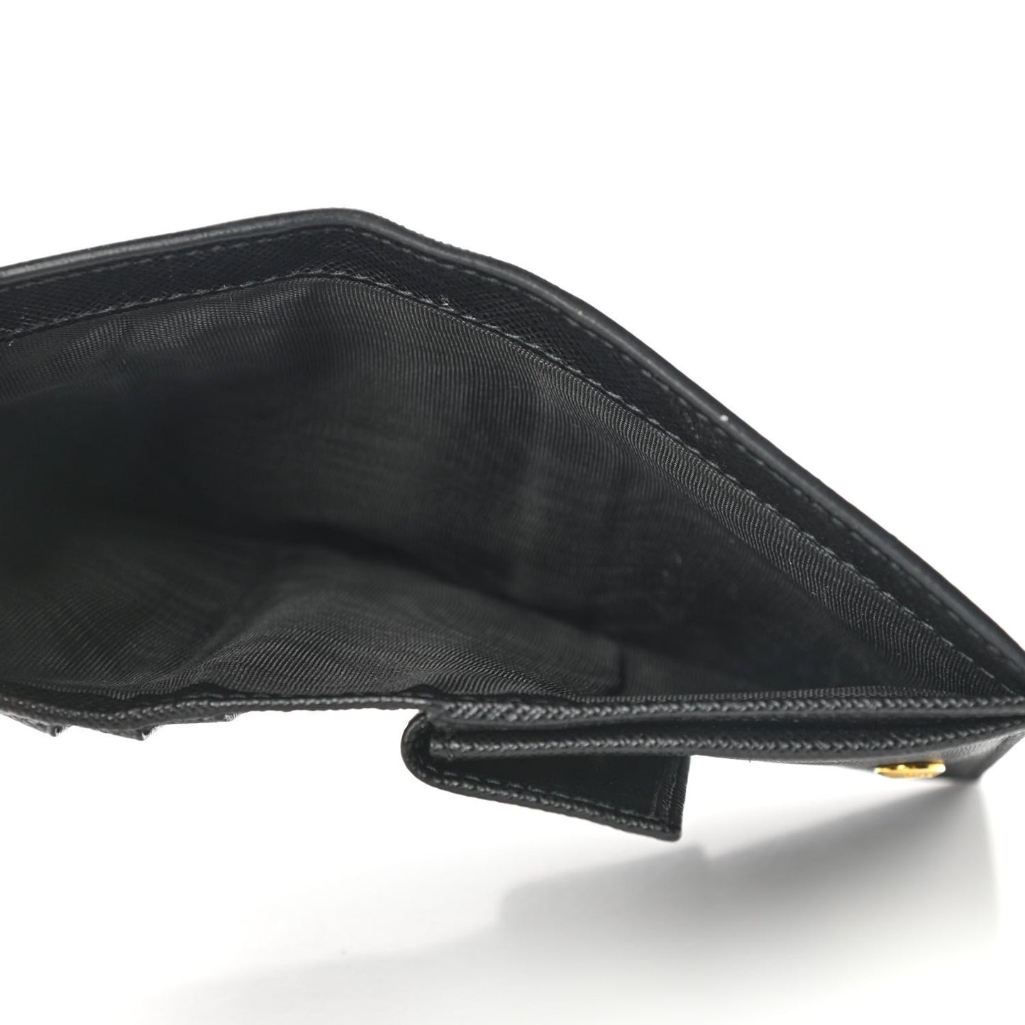 Saffiano Shine Bi-Fold Wallet Black
