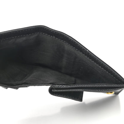 Prada Saffiano Shine Bi-Fold Wallet Black 7 of 9