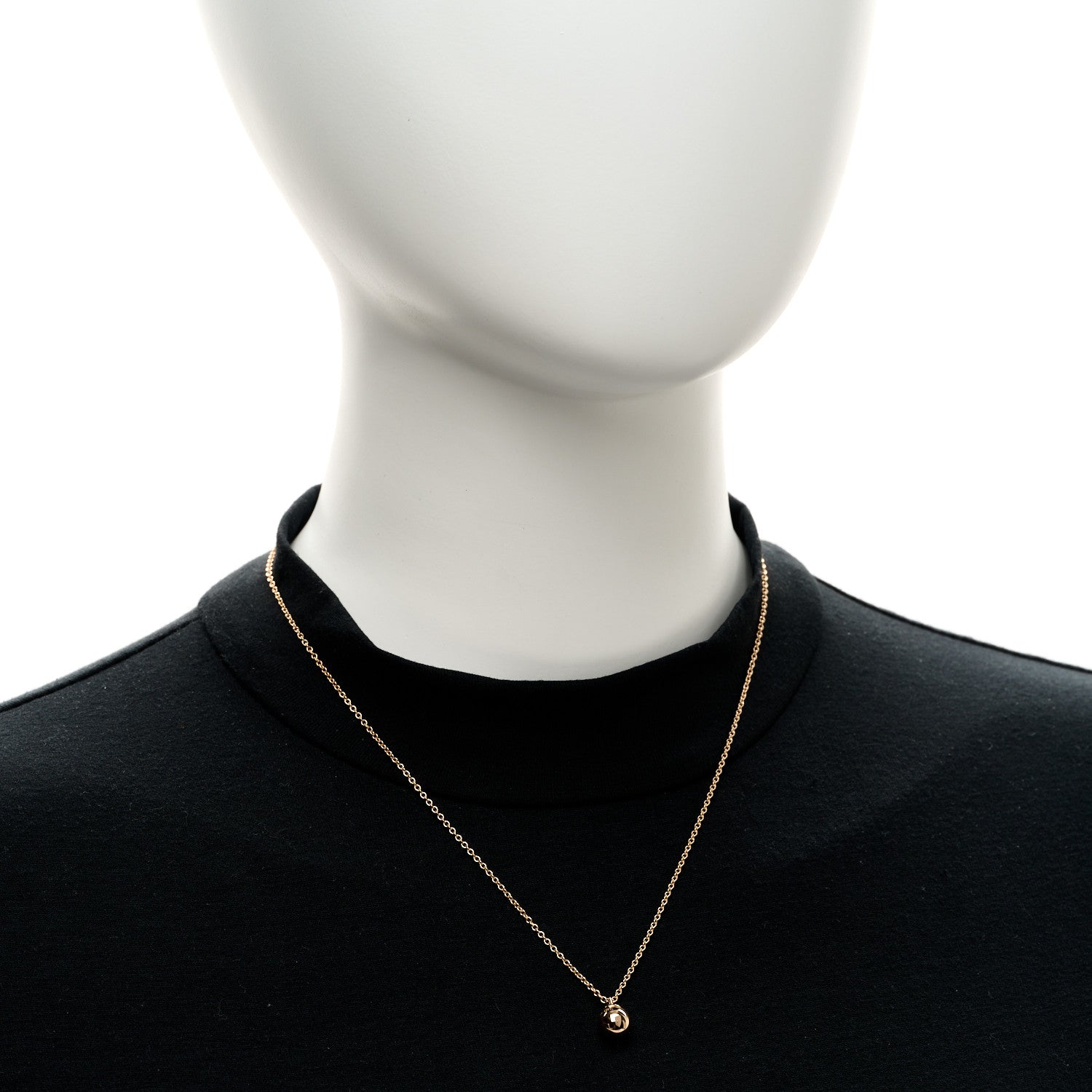 Tiffany 18K Rose Gold 8mm HardWear Ball Pendant Necklace 2 of 5