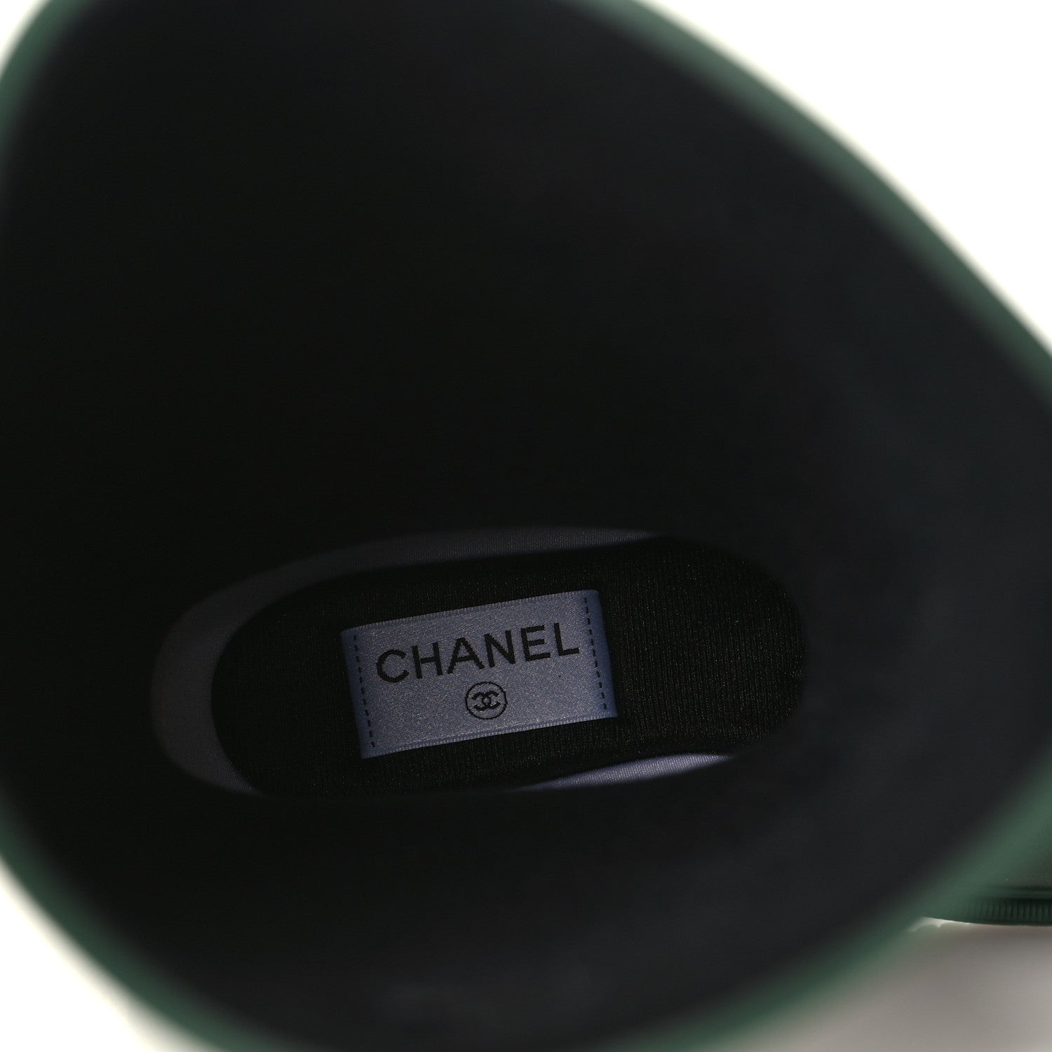Chanel Caoutchouk CC High Boots 37 Dark Green 7 of 8