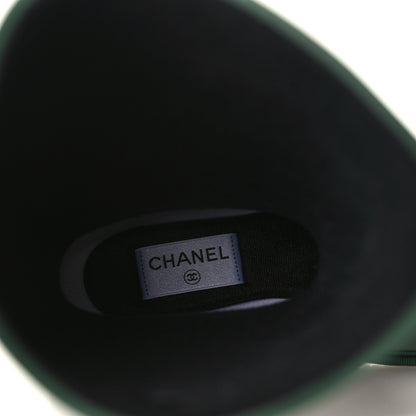 Chanel Caoutchouk CC High Boots 37 Dark Green 7 of 8