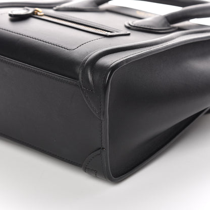 Celine Smooth Calfskin Nano Luggage Black 6 of 9