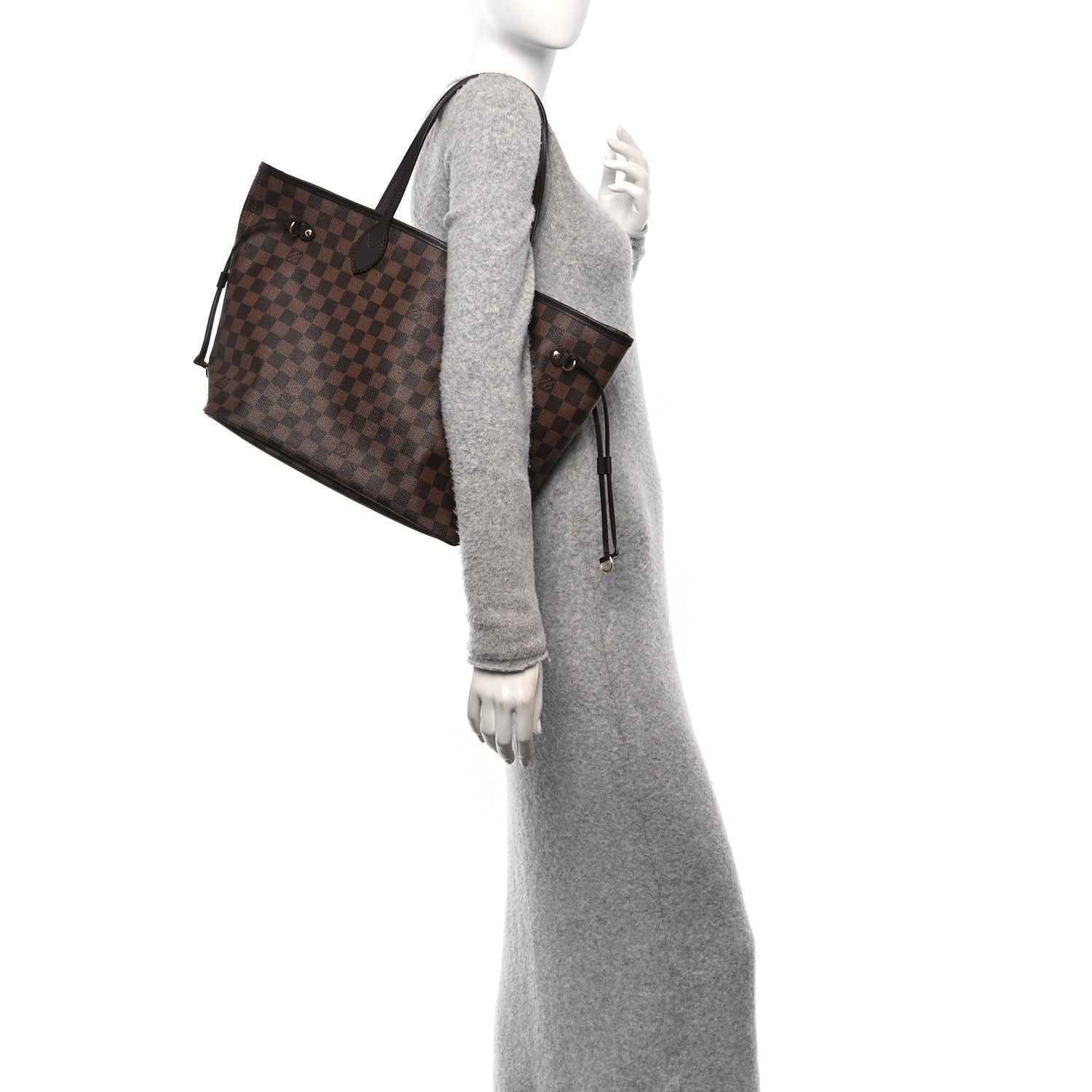 Louis Vuitton Damier Ebene Neo Neverfull MM Rose Ballerine 2 of 11