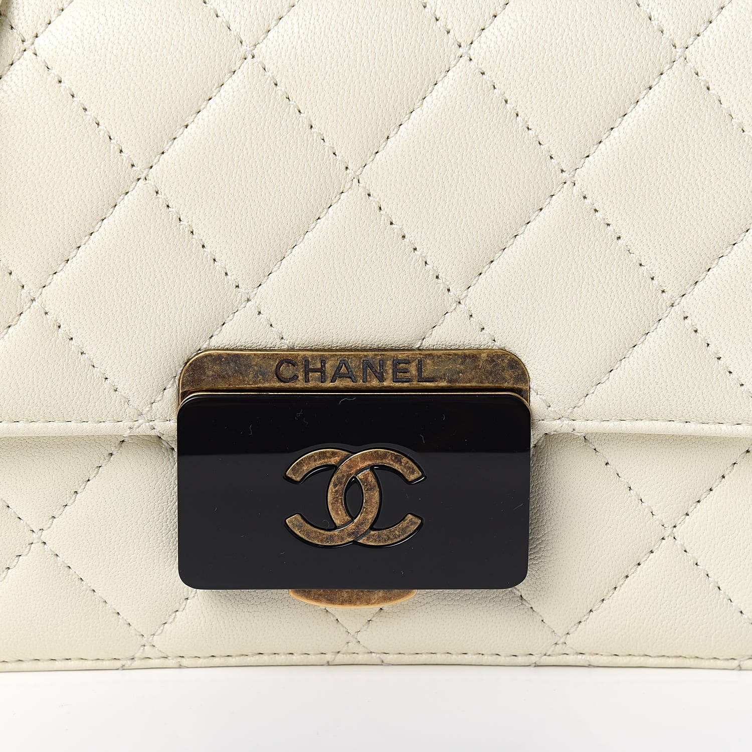 Chanel Sheepskin Quilted Mini Beauty Lock Flap White 10 of 11