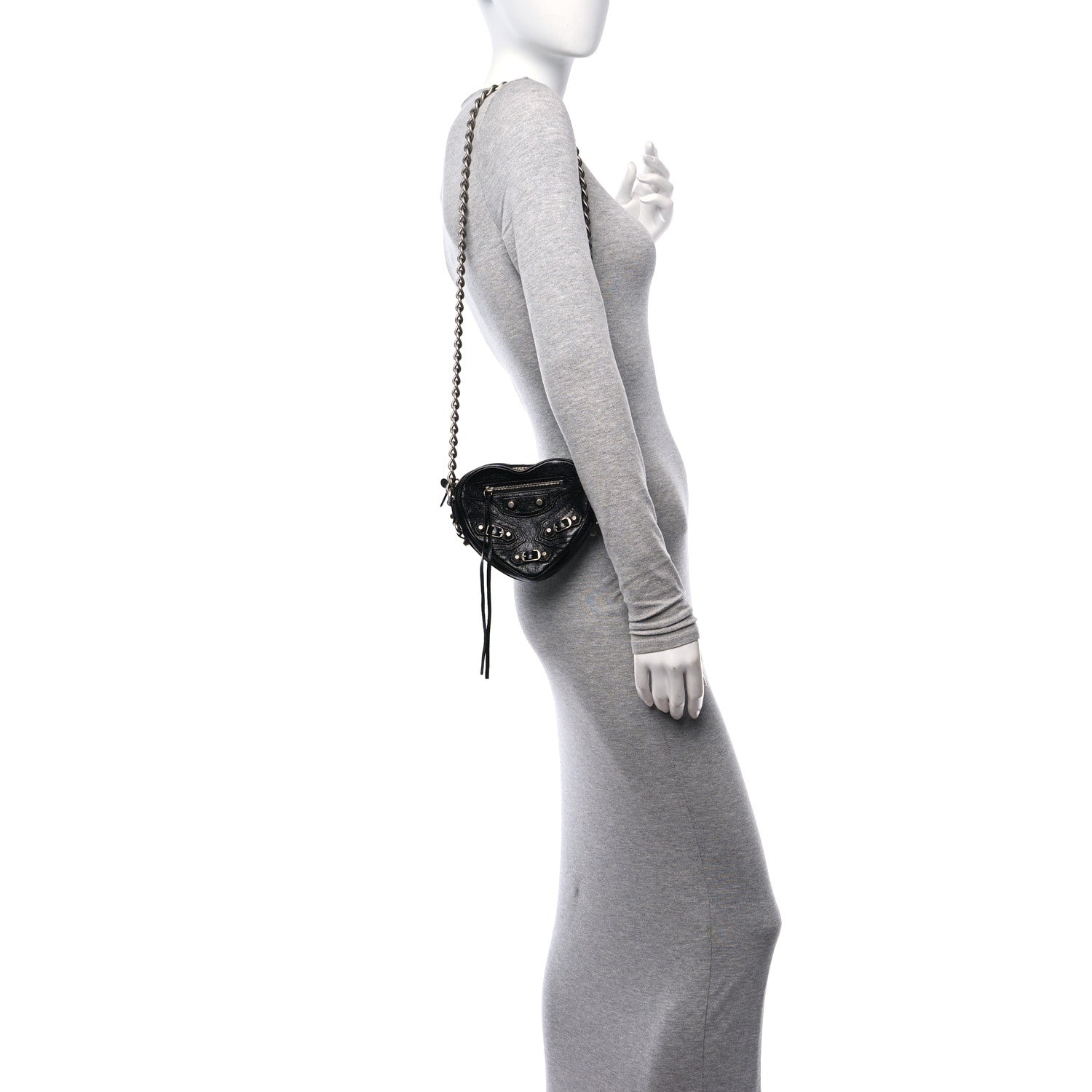 Balenciaga Agneau Arena Mini Le Cagole Heart Bag Black 2 of 9