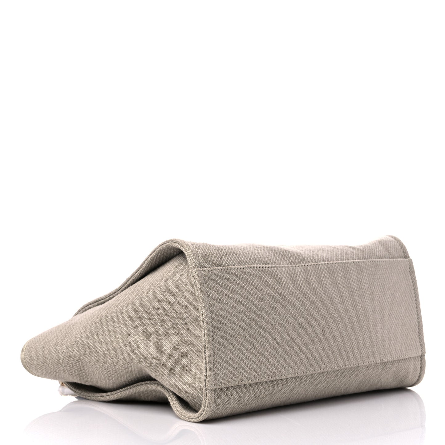 Mixed Fibers Medium Deauville Tote Beige Black