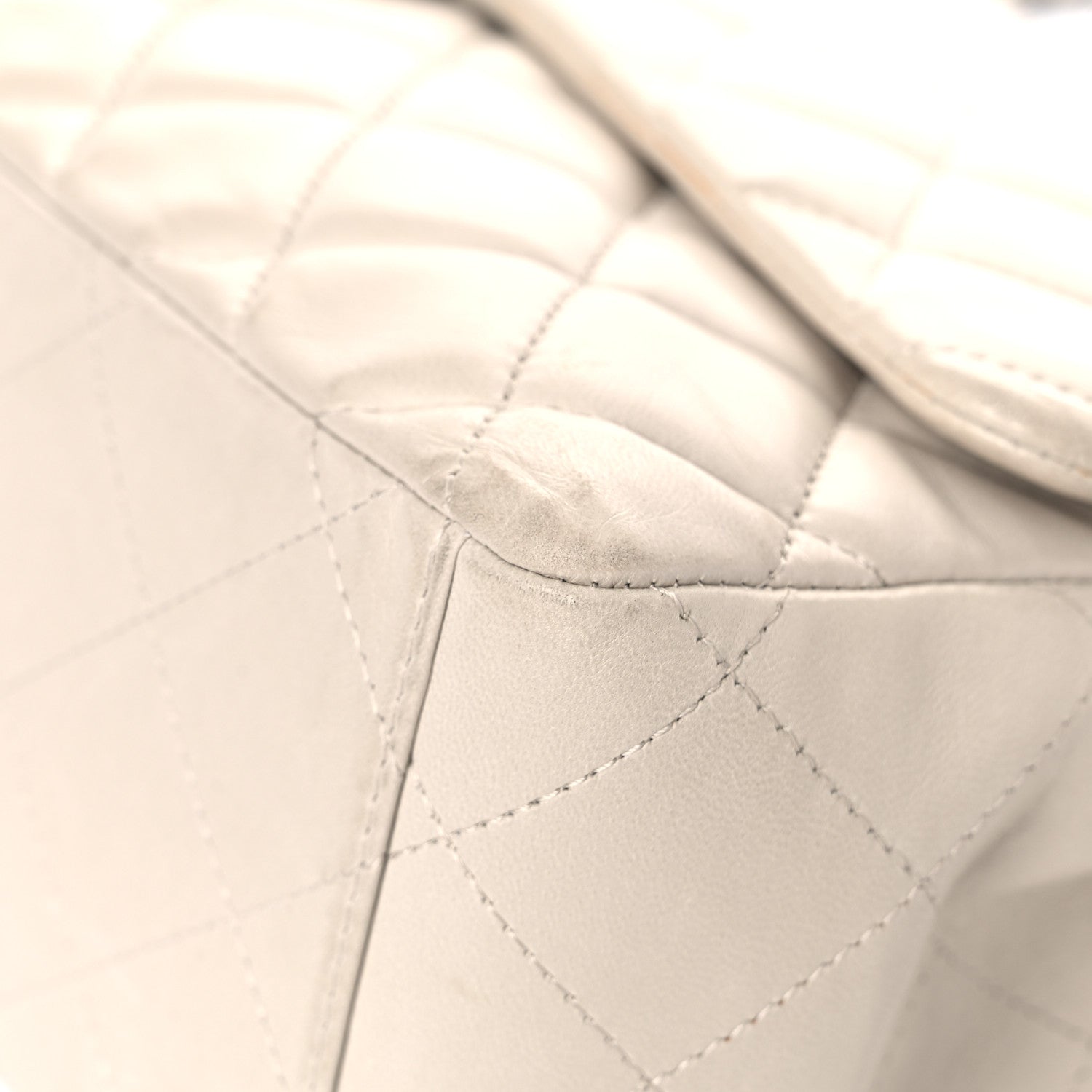 Chanel Lambskin Quilted Maxi Single Flap Beige 8 of 32