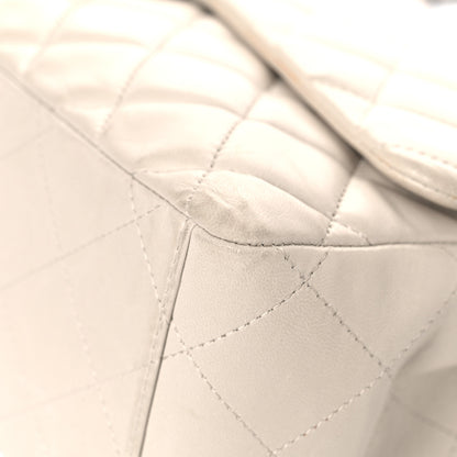 Chanel Lambskin Quilted Maxi Single Flap Beige 8 of 32