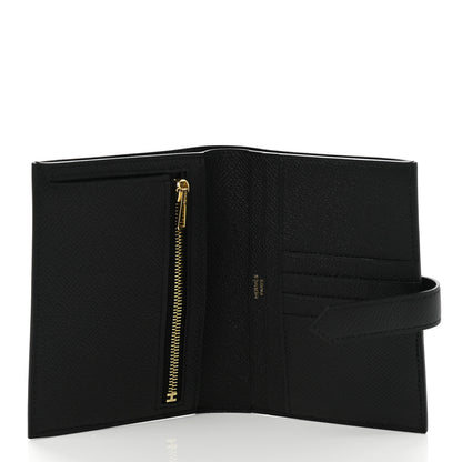Hermes Epsom Bearn Compact Wallet Black 5 of 9