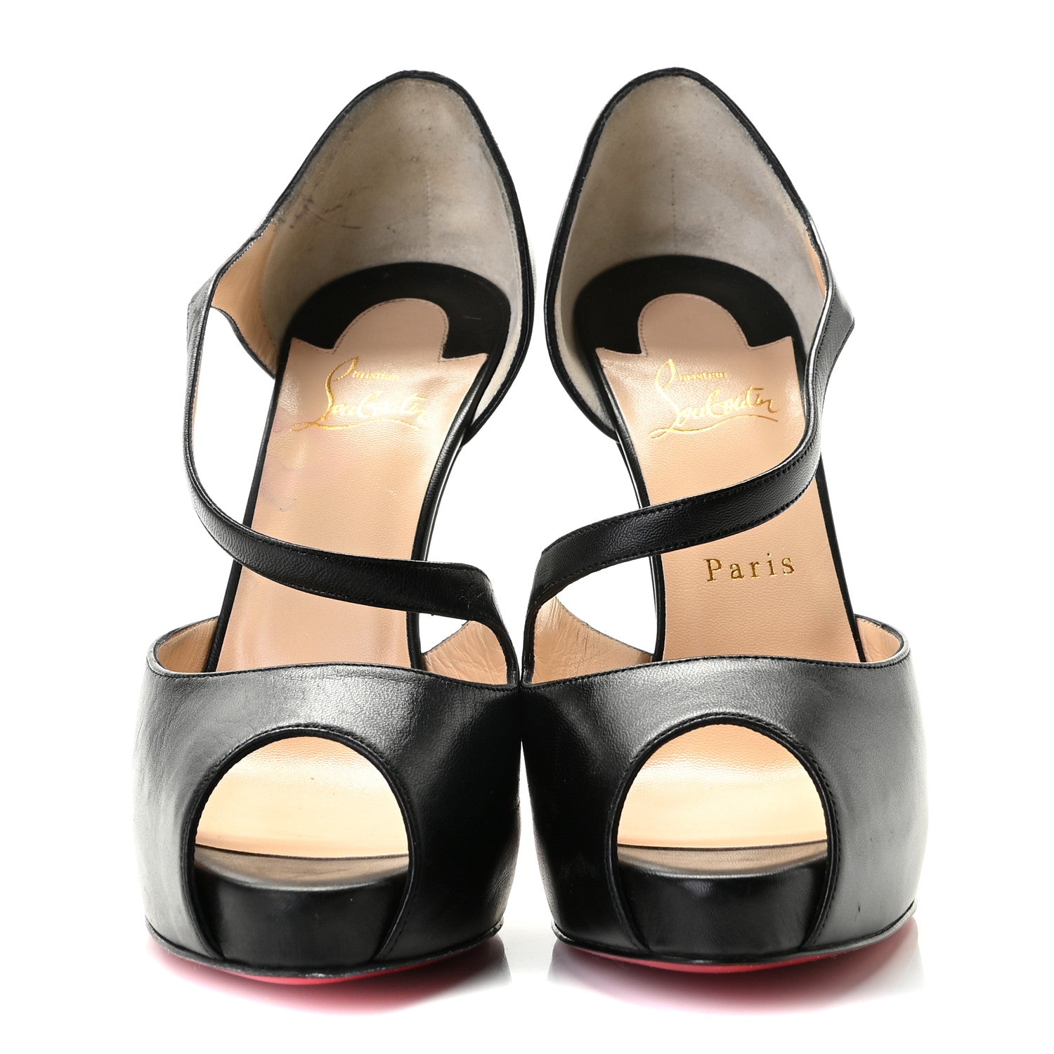 Christian Louboutin Calfskin Catchy Two 120 Pumps 40 Black 6 of 10