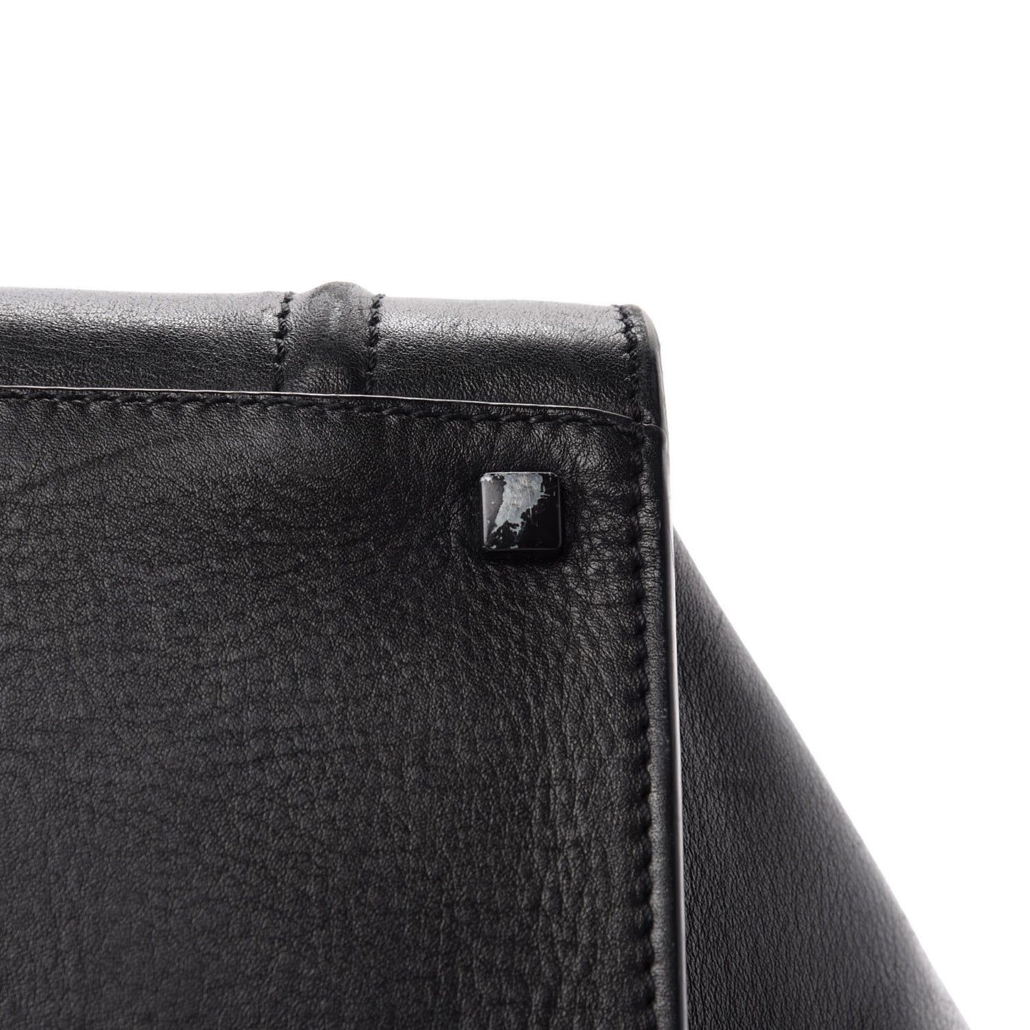 Grained Calfskin Medium Phantom Luggage Black