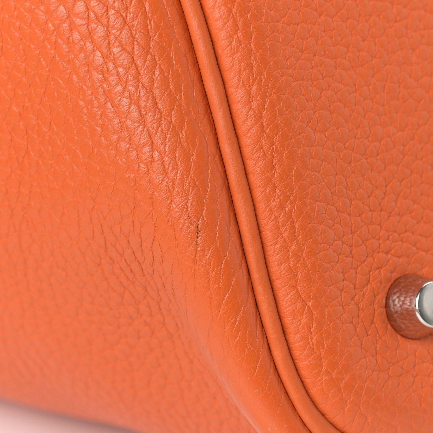 Hermes Taurillon Clemence Picotin Lock 22 MM Orange 10 of 13