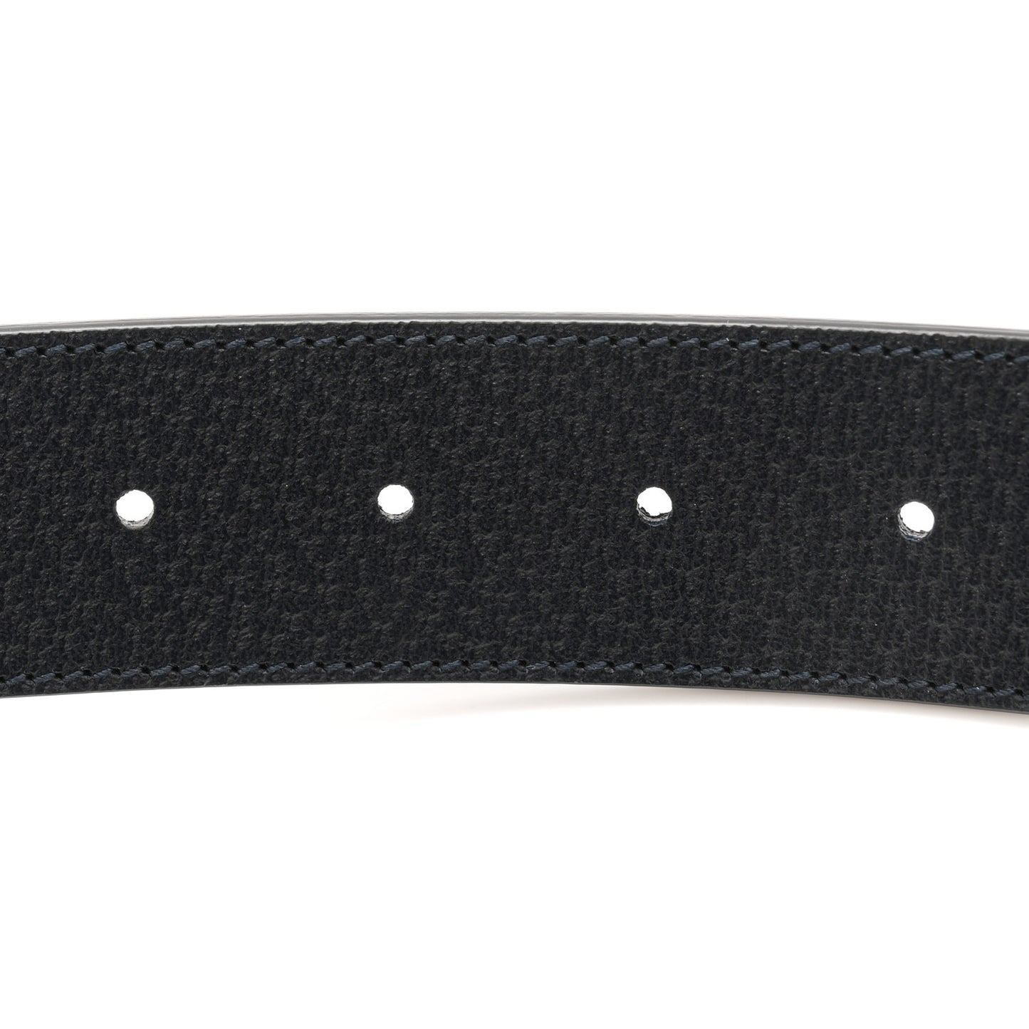 GG Supreme Monogram Plutone Calfskin Palladium Double G Reversible 37mm Belt 105 42 Black Blue