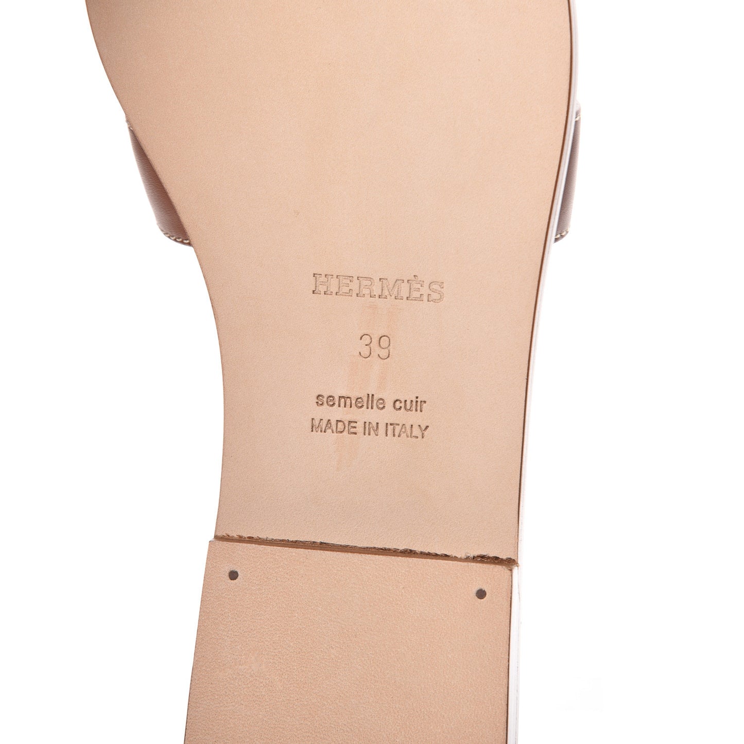Box Calfskin Oran Sandals 39 Gold