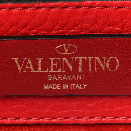 Valentino Garavani Grained Calfskin Small Rockstud Shoulder Tote Rouge Pur 6 of 10