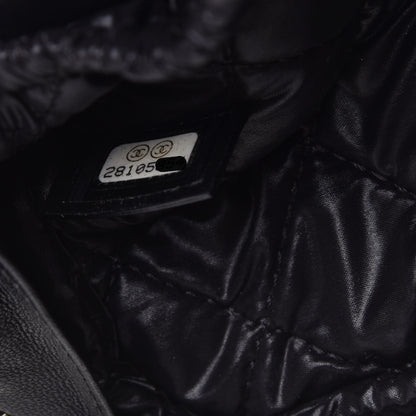 Chanel Lambskin Quilted Small Curvy Pouch Cosmetic Case Black 7 of 7