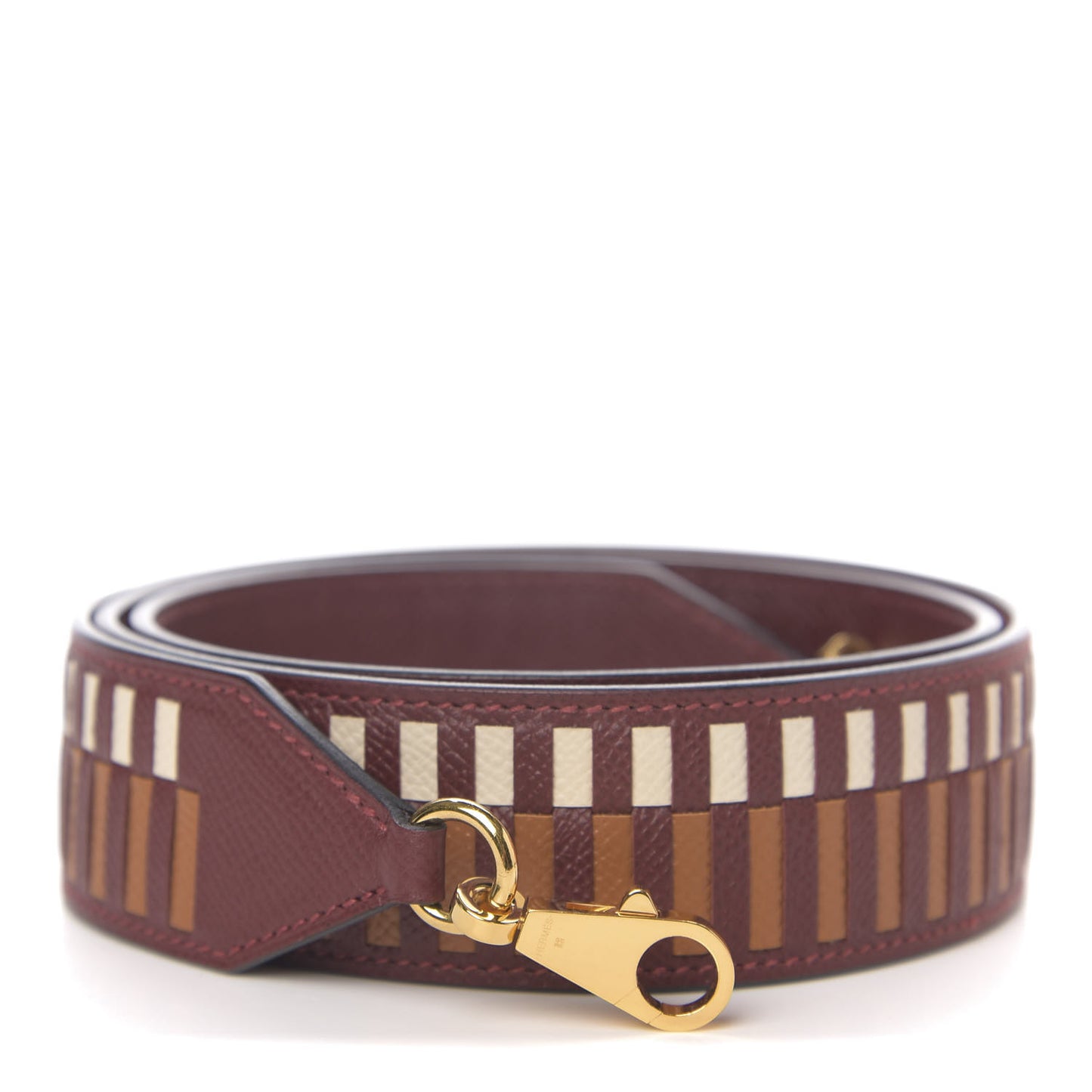 Epsom 45mm Tressage Shoulder Strap Rouge H Craie Gold