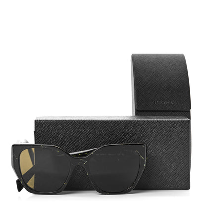 Prada Acetate Symbole Sunglasses SPR 19Z Black Green 7 of 7