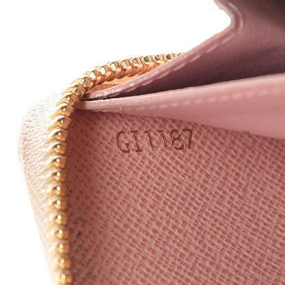 Louis Vuitton Damier Azur Clemence Wallet Rose Ballerine 8 of 9