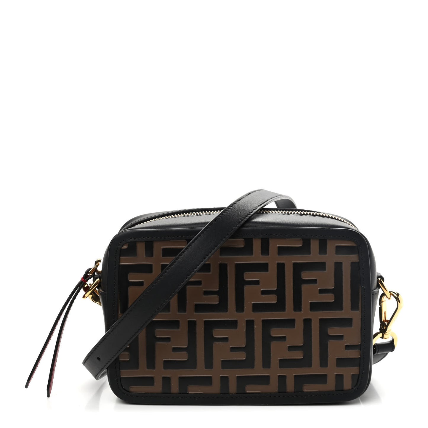 Vitello Century Bi-Color FF 1974 Embossed Mini Camera Case Maya Black
