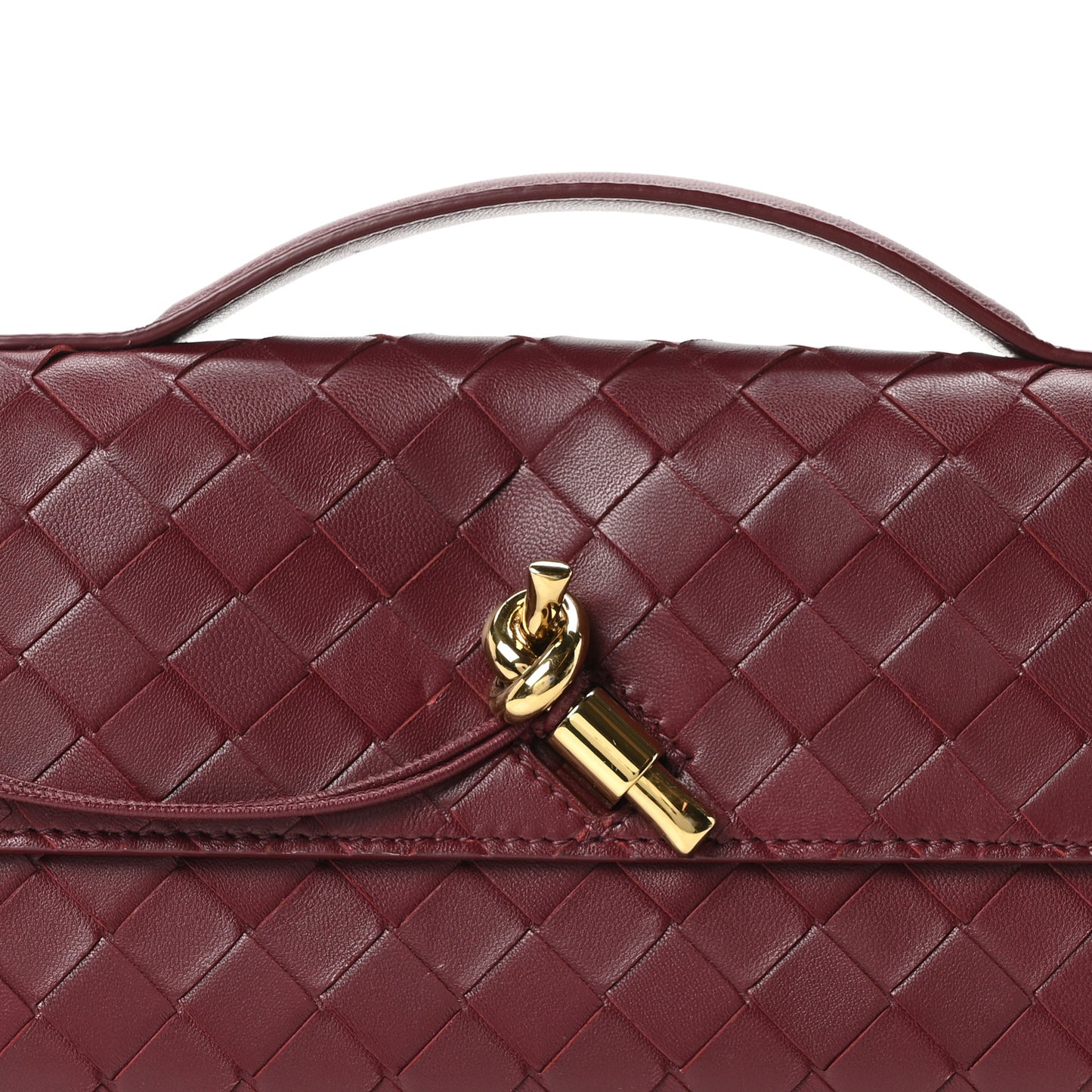 Nappa Intrecciato Long Andiamo Top Handle Clutch Barolo