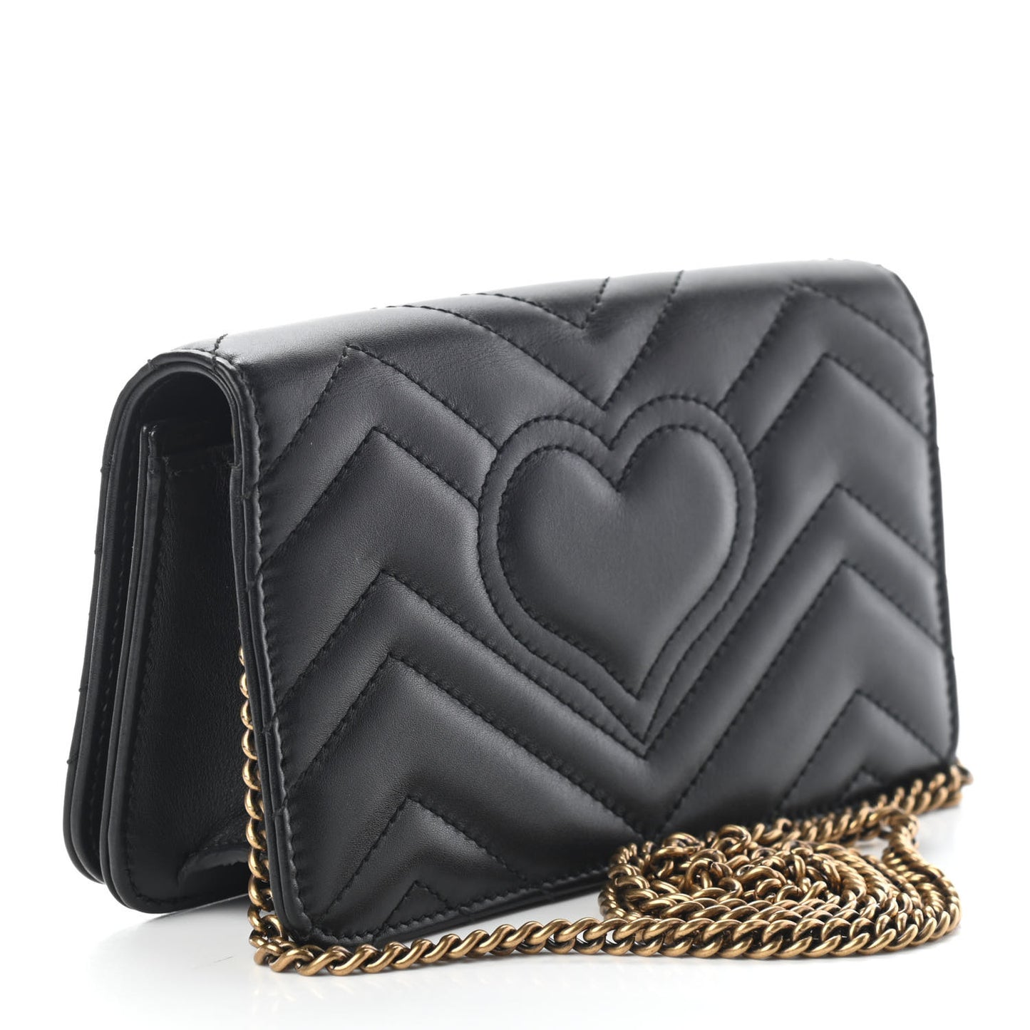 Calfskin Matelasse GG Marmont Mini Bag Black