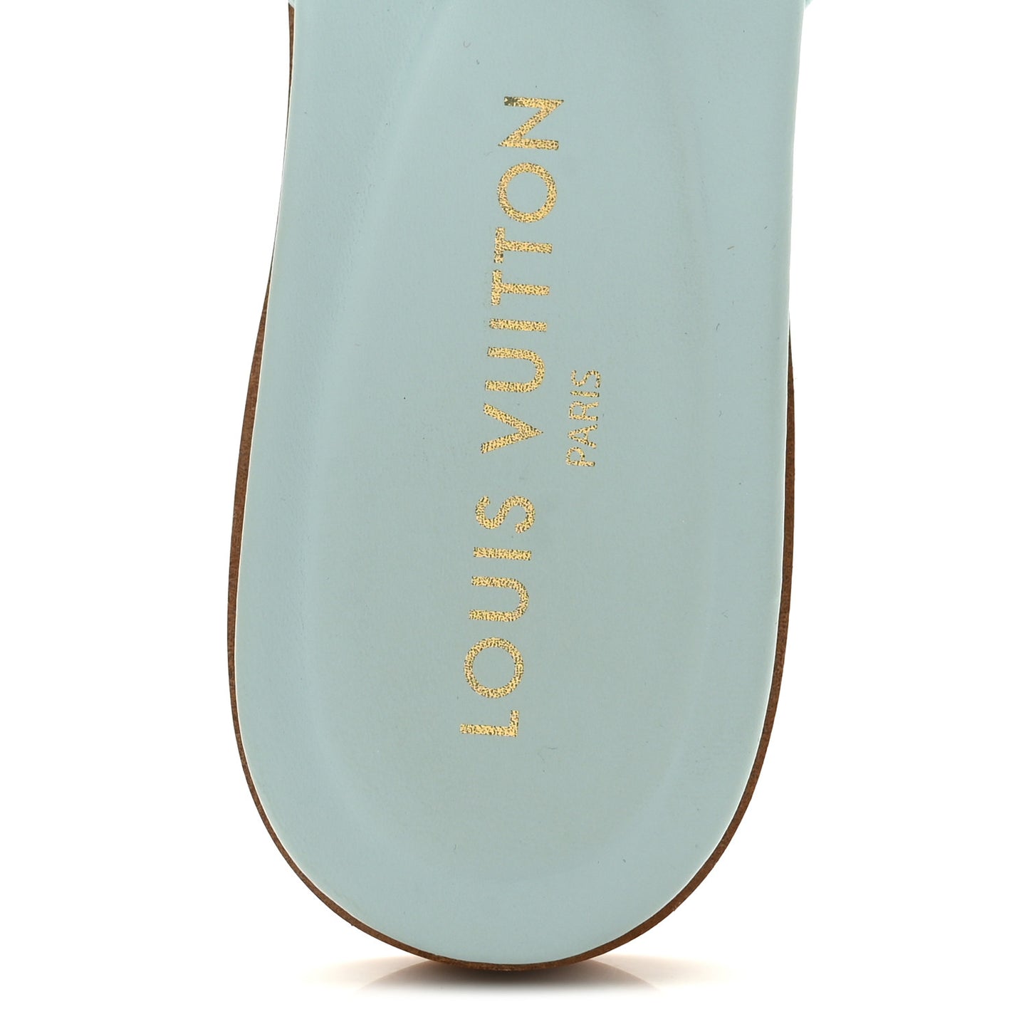 Calfskin LV Isola Flat Sandals 39 Blue
