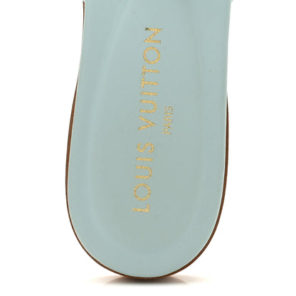 Louis Vuitton Calfskin LV Isola Flat Sandals 39 Blue 7 of 9
