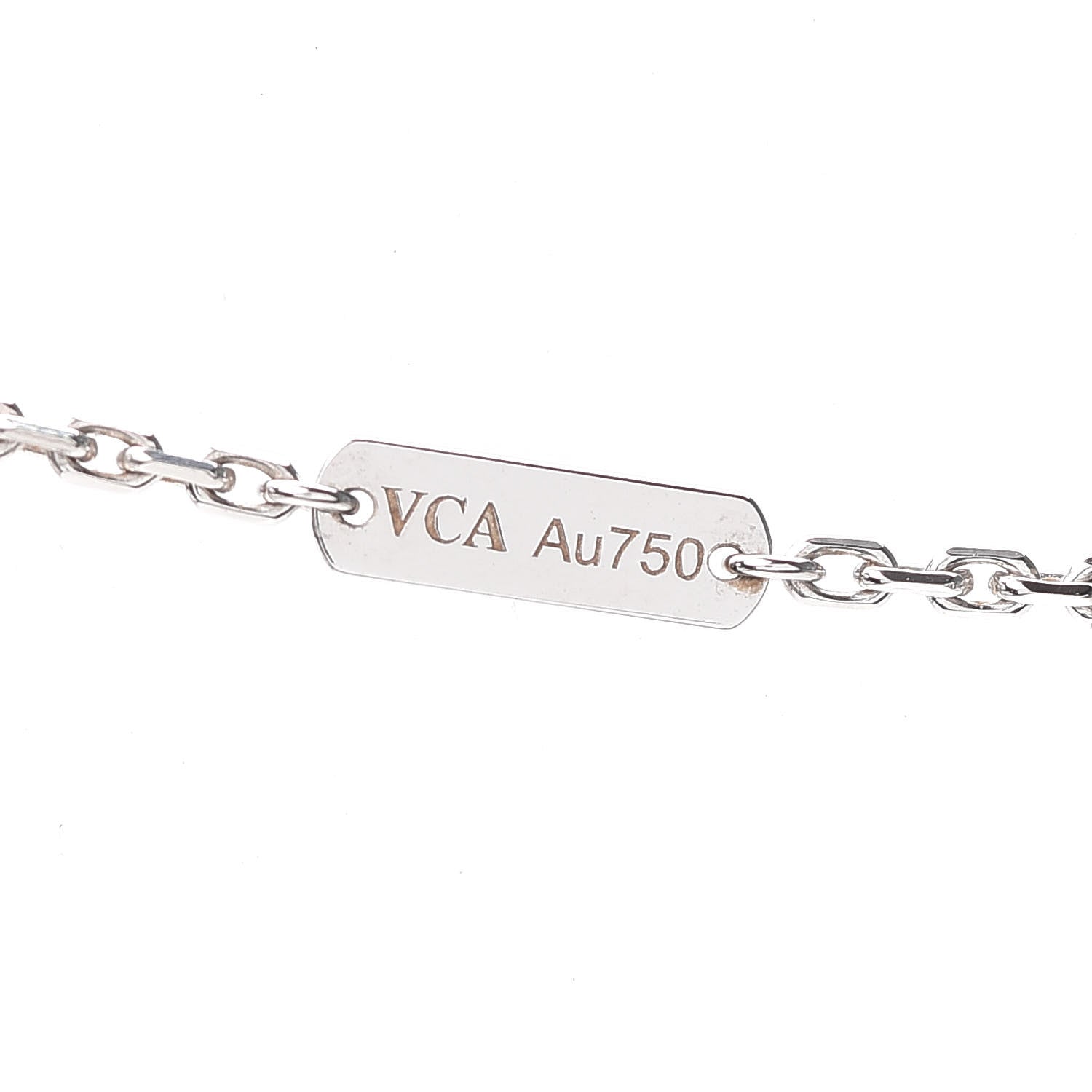 Van Cleef & Arpels 18K White Gold Mother of Pearl Magic Alhambra Pendant Necklace 6 of 8