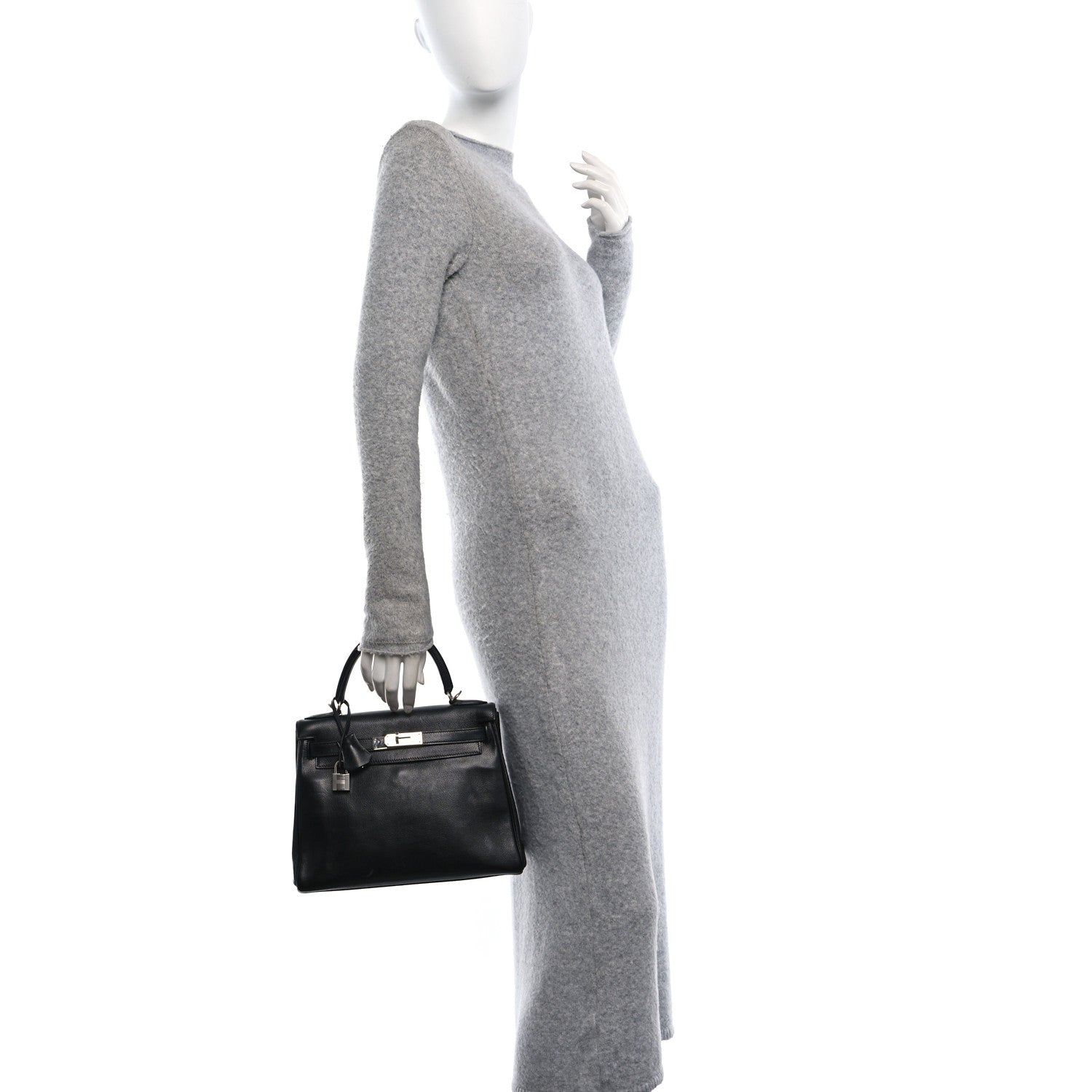 Hermes Evergrain Kelly Retourne 28 Black 2 of 11