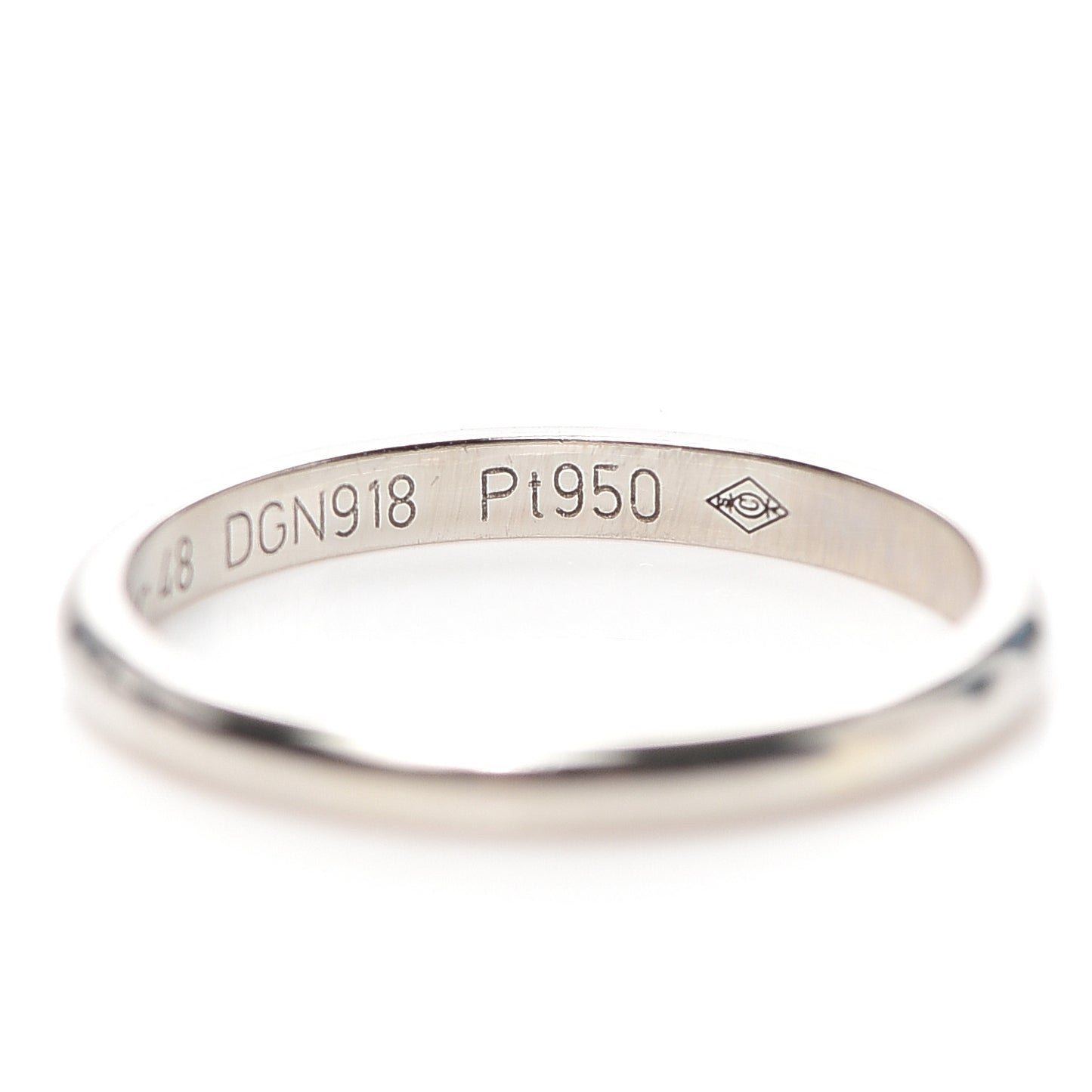 Platinum 2mm 1895 Wedding Band Ring 48 4.5
