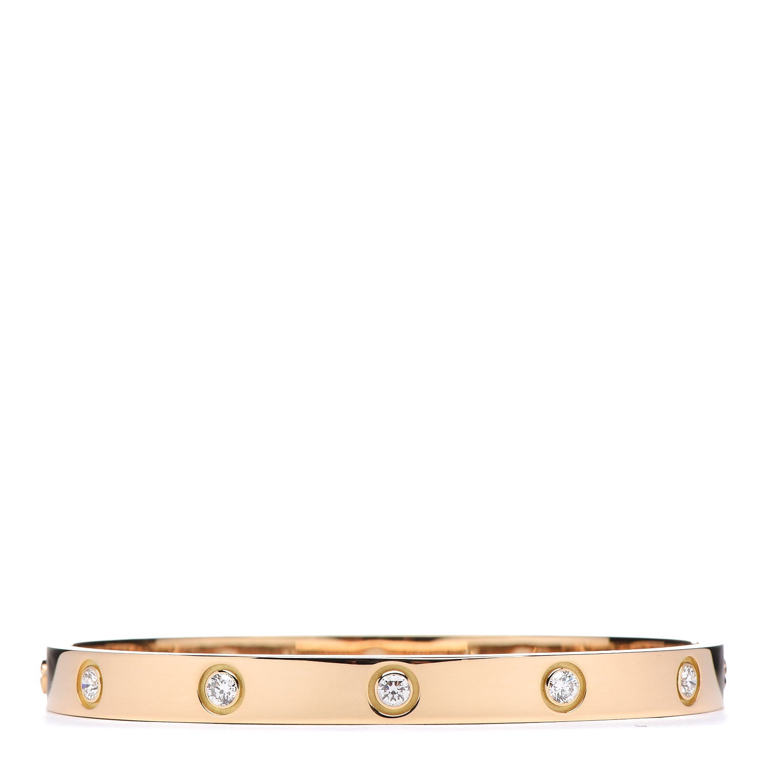 Cartier 18K Yellow Gold 10 Diamond LOVE Bracelet 18 3 of 6