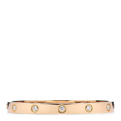 Cartier 18K Yellow Gold 10 Diamond LOVE Bracelet 18 3 of 6