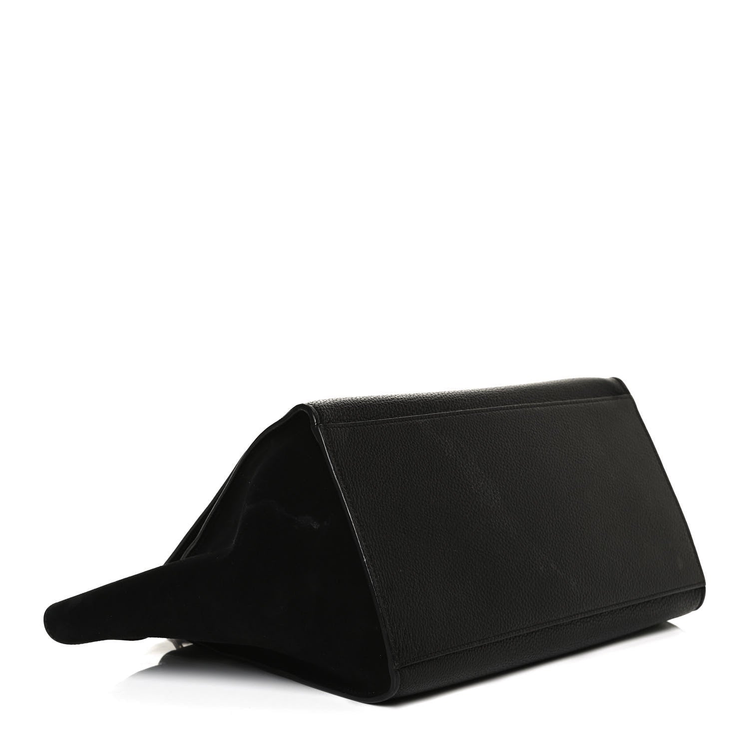 Celine Drummed Calfskin Suede Small Trapeze Black 4 of 14