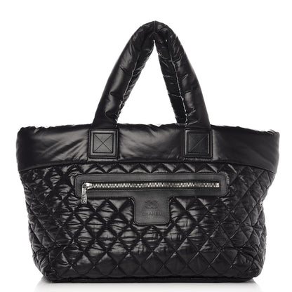 Chanel Nylon Quilted Large Coco Cocoon Tote Black 1 of 9