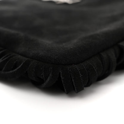 Saint Laurent Suede Calfskin Small Fringe Crossbody Bag Black 9 of 12