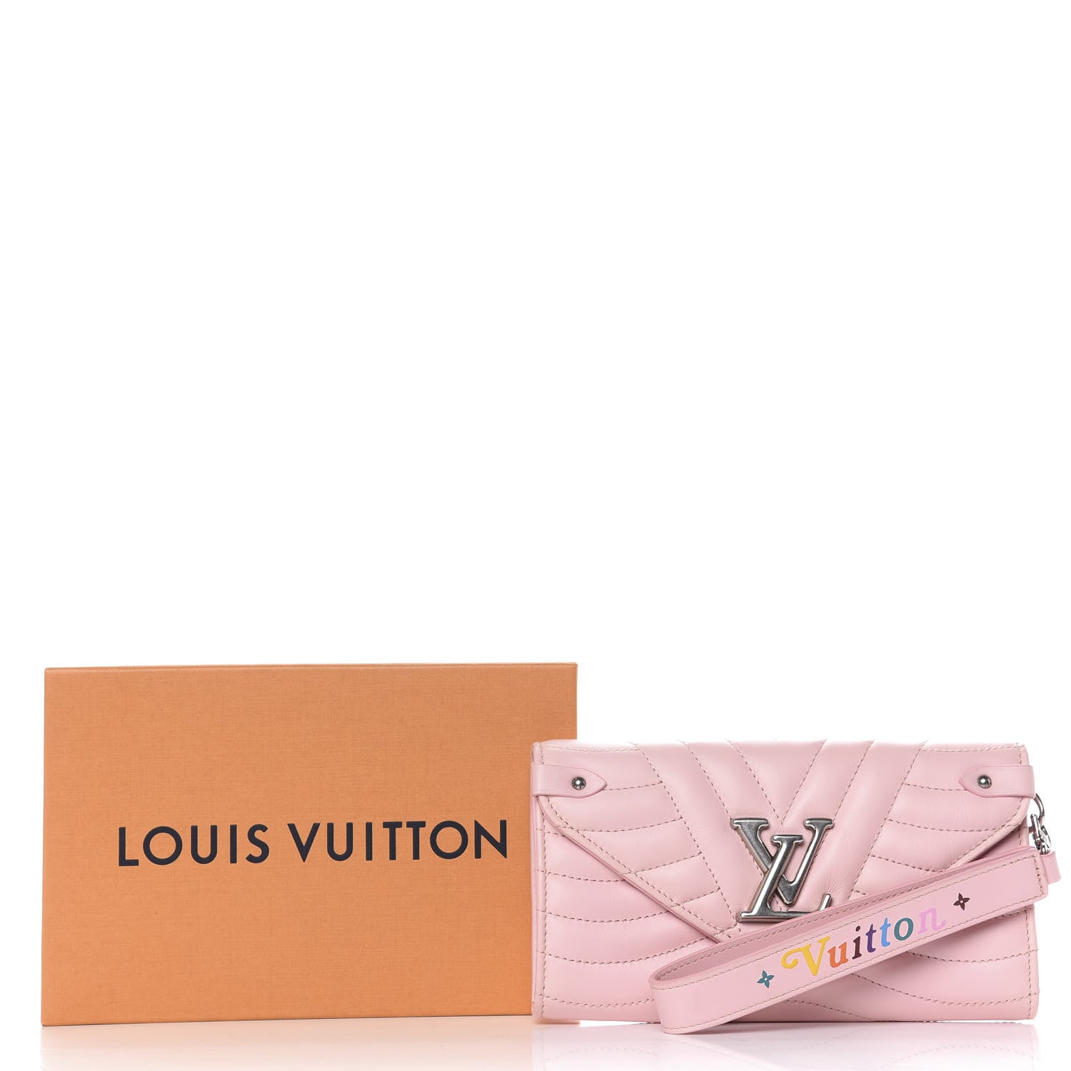 Louis Vuitton Calfskin New Wave Long Wallet Smoothie Pink 10 of 10