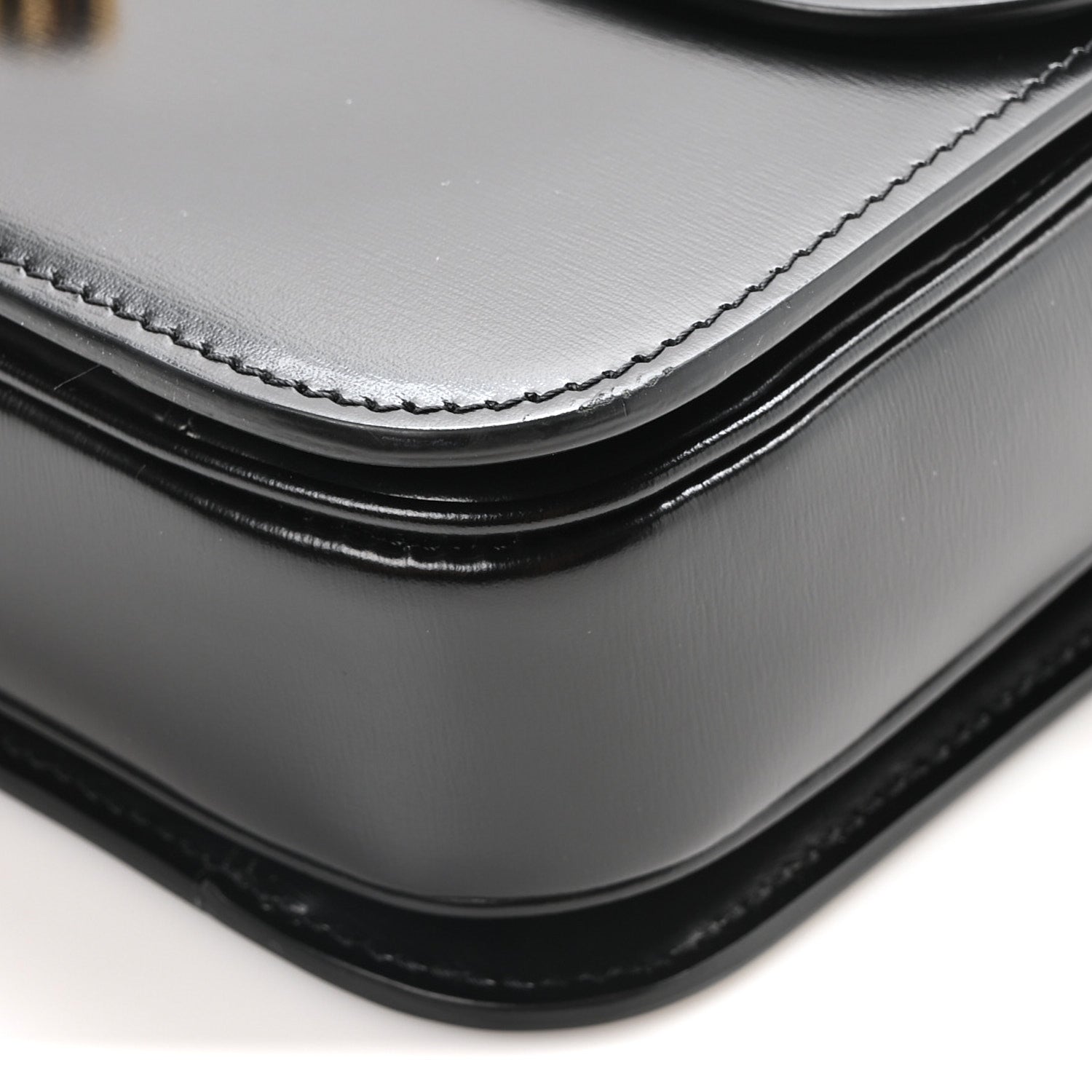 Celine Shiny Calfskin Medium Triomphe Black 10 of 10