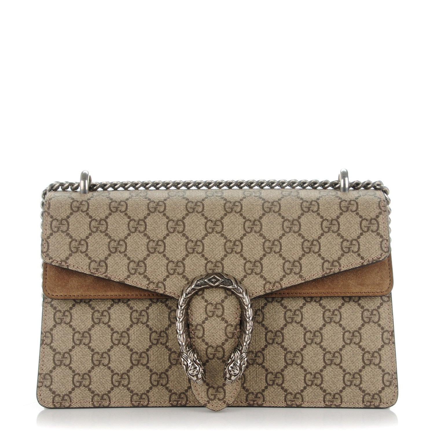 Gucci GG Supreme Monogram Small Dionysus Shoulder Bag Taupe 1 of 8
