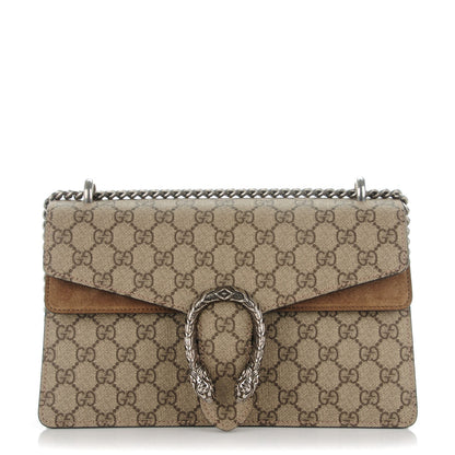 Gucci GG Supreme Monogram Small Dionysus Shoulder Bag Taupe 1 of 8