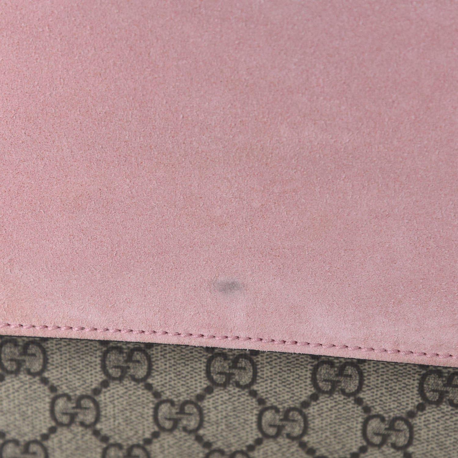 Gucci GG Supreme Monogram Suede Crystal Medium Dionysus Shoulder Bag Beige Ebony Light Peonia 13 of 16