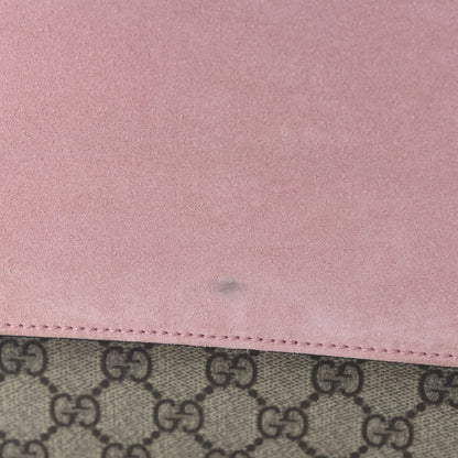 Gucci GG Supreme Monogram Suede Crystal Medium Dionysus Shoulder Bag Beige Ebony Light Peonia 13 of 16