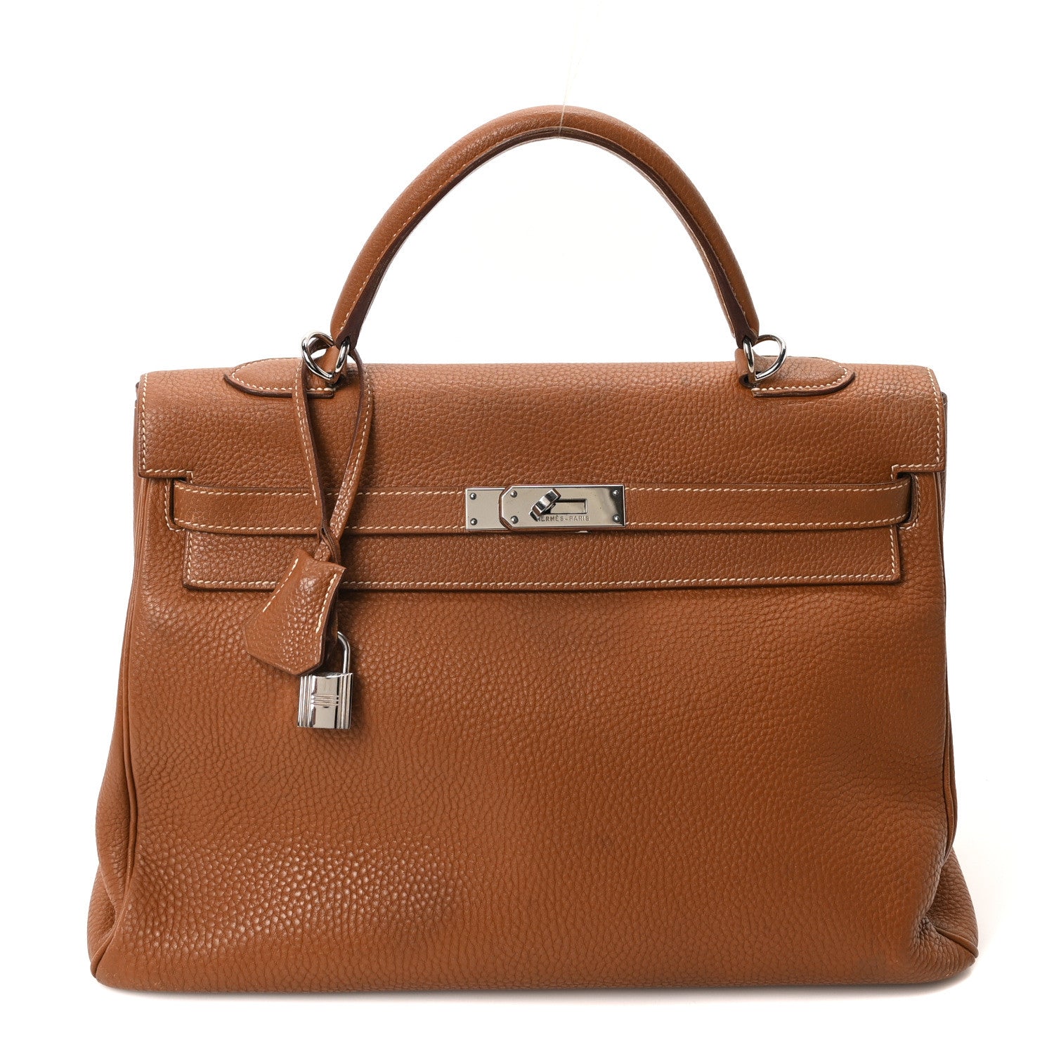 Hermes Taurillon Clemence Kelly Retourne 35 Gold 1 of 10