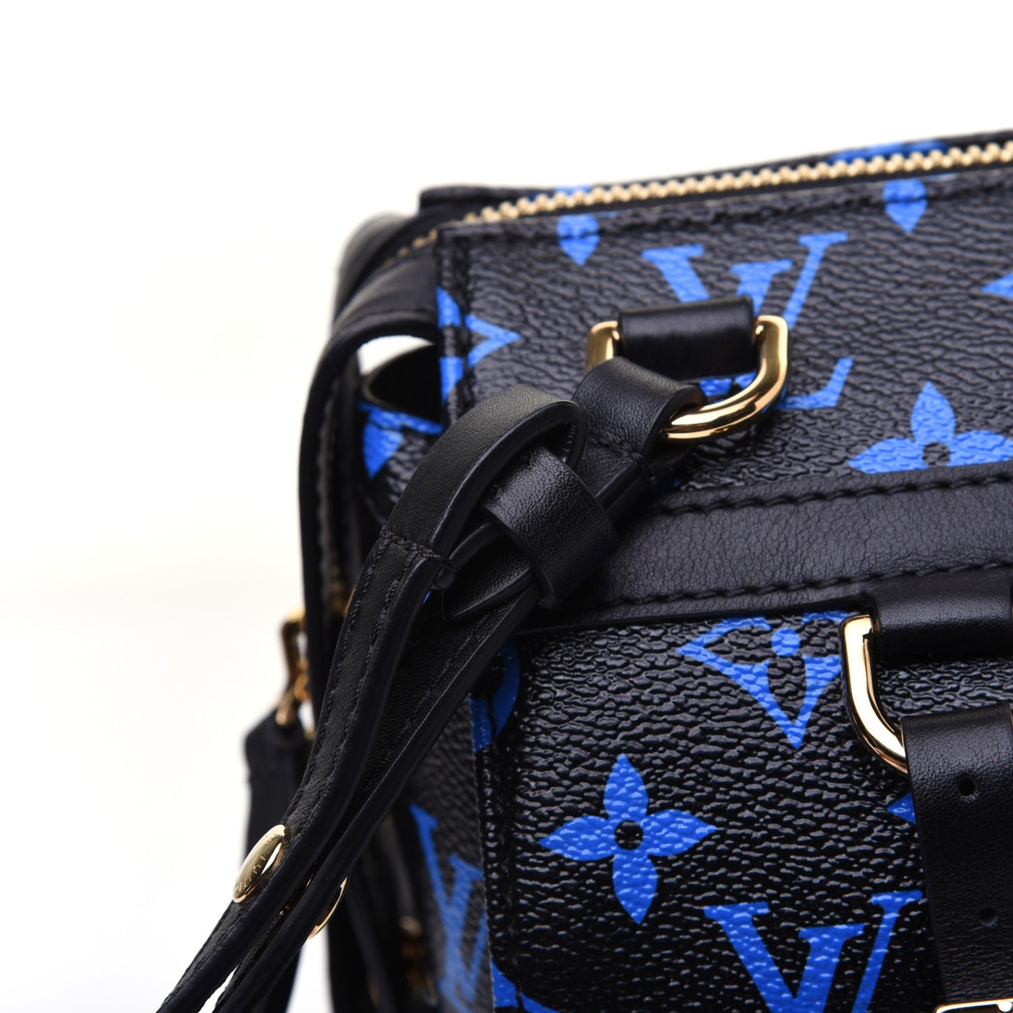 Colored Monogram Speedy Amazon PM Blue Black