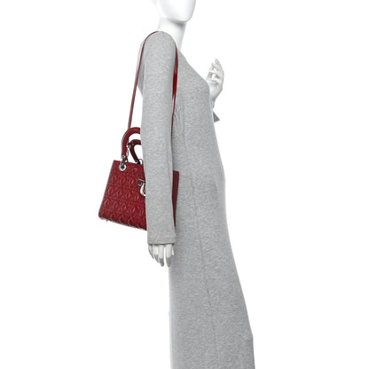 Christian Dior Patent Cannage Medium Lady Dior Red 2 of 10
